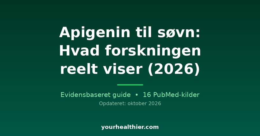Apigenin til søvn: Hvad forskningen reelt viser (2026)