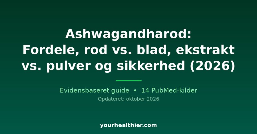 Ashwagandharod: Fordele, rod vs. blad, ekstrakt vs. pulver og sikkerhed (2026)