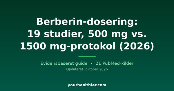 Berberin-dosering: 19 studier, 500 mg vs. 1500 mg-protokol (2026)