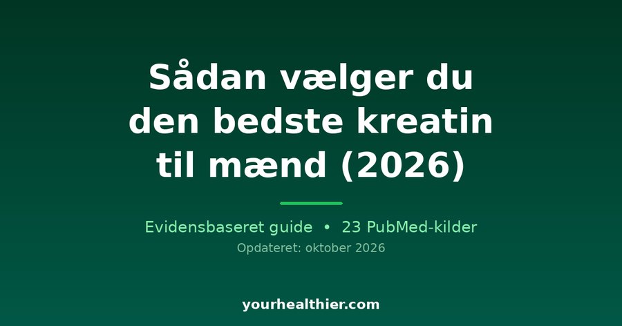 Sådan vælger du den bedste kreatin til mænd (2026)