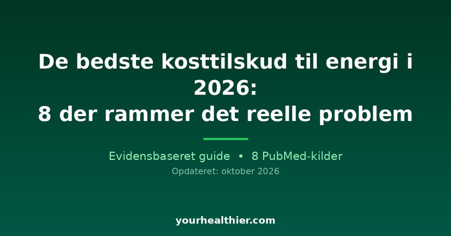De bedste kosttilskud til energi i 2026: 8 der rammer det reelle problem