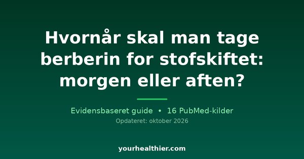 Hvornår skal man tage berberin for stofskiftet: morgen eller aften?