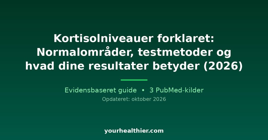 Kortisolniveauer forklaret: Normalområder, testmetoder og hvad dine resultater betyder (2026)