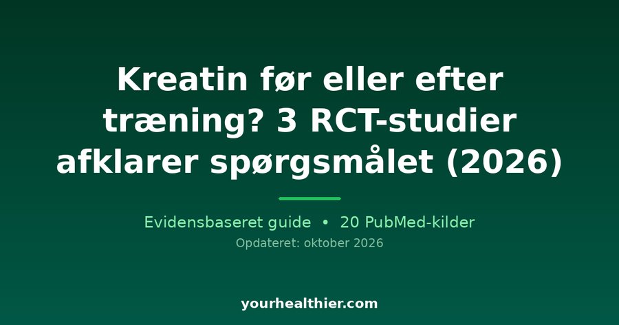 Kreatin før eller efter træning? 3 RCT-studier afklarer spørgsmålet (2026)