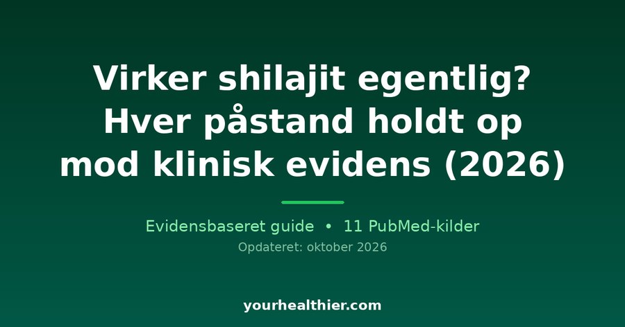 Virker shilajit egentlig? Hver påstand holdt op mod klinisk evidens (2026)