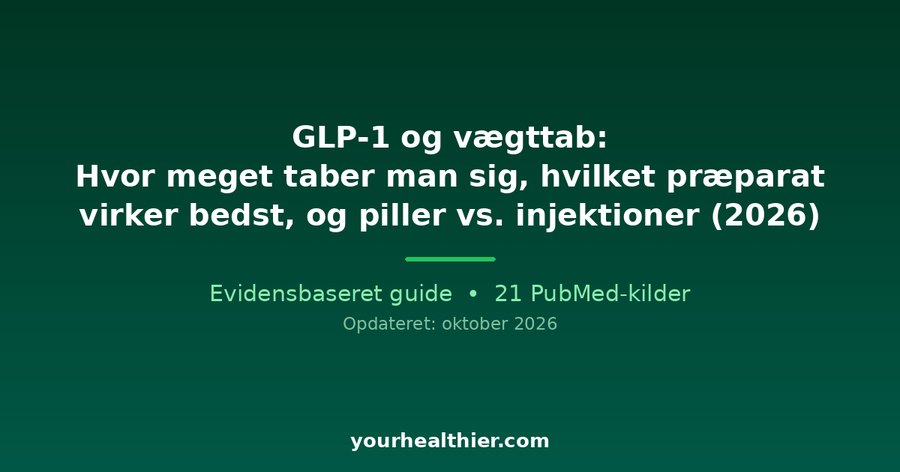 GLP-1 og vægttab: Hvor meget taber man sig, hvilket præparat virker bedst, og piller vs. injektioner (2026)