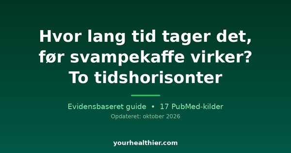 Hvor lang tid tager det, før svampekaffe virker? To tidshorisonter