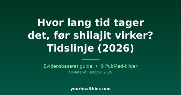 Hvor lang tid tager det, før shilajit virker? Tidslinje (2026)