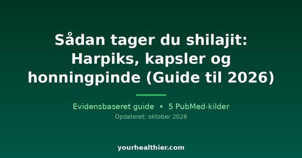 Sådan tager du shilajit: Harpiks, kapsler og honningpinde (Guide til 2026)