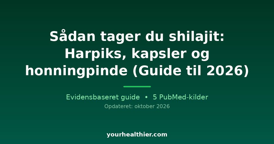 Sådan tager du shilajit: Harpiks, kapsler og honningpinde (Guide til 2026)