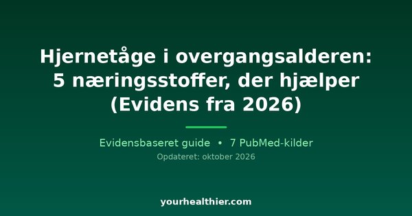 Hjernetåge i overgangsalderen: 5 næringsstoffer, der hjælper (Evidens fra 2026)