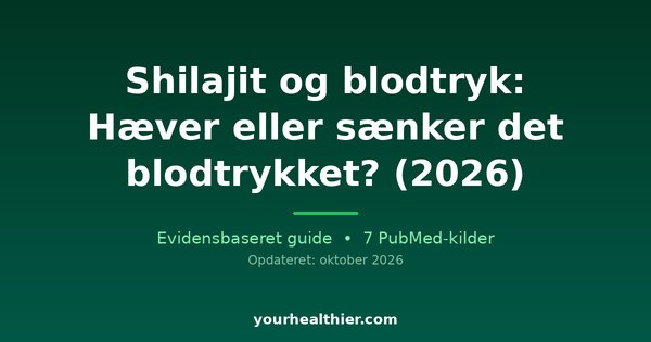 Shilajit og blodtryk: Hæver eller sænker det blodtrykket? (2026)