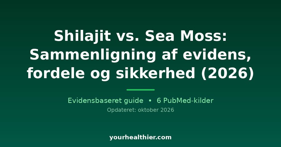 Shilajit vs. Sea Moss: Sammenligning af evidens, fordele og sikkerhed (2026)