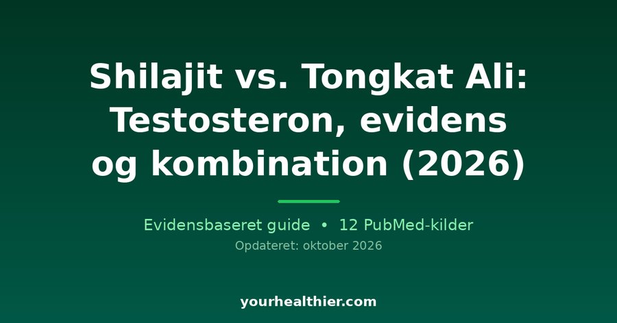 Shilajit vs. Tongkat Ali: Testosteron, evidens og kombination (2026)