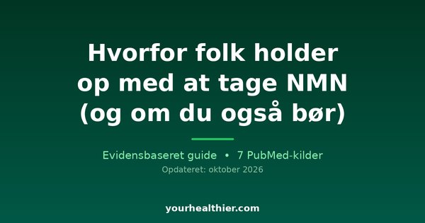 Hvorfor folk holder op med at tage NMN (og om du også bør)
